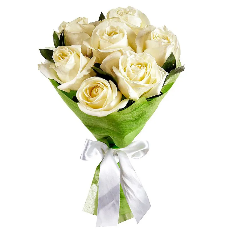 Букет из 7 белых роз, доставка Новая Малыкла